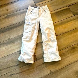 Girls white highvent north face ski or snowboard pants size medium 10/12